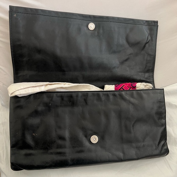 Prada soft black leather clutch bag - pre-owned + dust bag - Picture 3 of 6